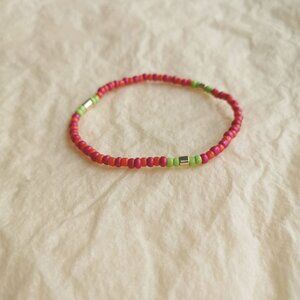 Roxanne Assoulin Color Therapy Beaded Bracelet Pink Green